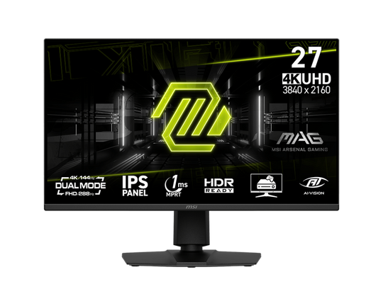MSI MAG 275UPD E14 27” 4K HDR Gaming Monitor – UHD (3840x2160) Dual Mode          (4K 144Hz or FHD 288Hz)