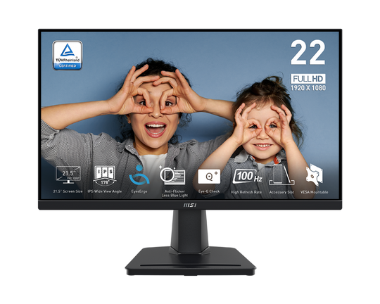 MSI PRO MP225 21.5 Inch 100Hz IPS FHD