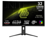 MSI MAG 321CUPDF 32” 4K HDR Curved Gaming Monitor – UHD (3840x2160) Dual Mode (4K 160Hz or FHD 320Hz), 0.5ms, Rapid VA, FreeSync Premium, Eye Care, AI Gaming