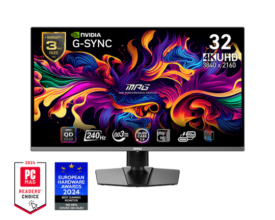 MSI MPG 321URX QD-OLED - 240Hz 4K UHD 32" Gaming Monitor