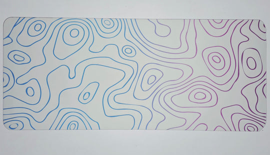 Abstract Mousepad-XXL | 800x300mm Extended Desk Mat |Typographic Mousepad-white