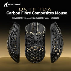 ATTACK SHARK R5 Ultra Carbon Fiber Wireless 8K PAW3950MAX Gaming Mouse