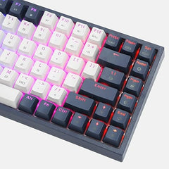 HUO JI CQ84 Wireless Mechanical Keyboard – 60%, RGB, Blue Switches, Bluetooth/Wired, 84 Keys