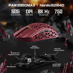 ATTACK SHARK R5 Ultra Carbon Fiber Wireless 8K PAW3950MAX Gaming Mouse