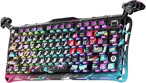 Gravastar Mercury V75 Pro Special Edition – Neon Graffiti Mechanical Keyboard