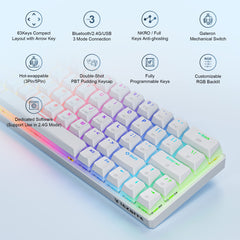 Tezarre TK63 Pro Wireless Mechanical Gaming Keyboard