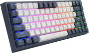 HUO JI CQ84 Wireless Mechanical Keyboard – 60%, RGB, Blue Switches, Bluetooth/Wired, 84 Keys