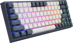 HUO JI CQ84 Wireless Mechanical Keyboard – 60%, RGB, Blue Switches, Bluetooth/Wired, 84 Keys