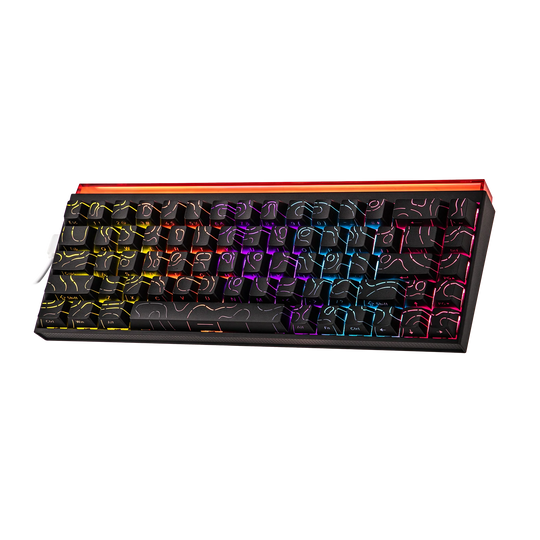 Ajazz NK68 Wired Gaming Keyboard with Lightbox, 65% Compact Mechanical Keyboard
