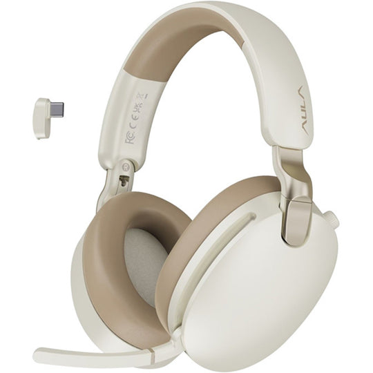 AULA A500 Tri-Mode Wireless & USB Wired Gaming Headset-Gold
