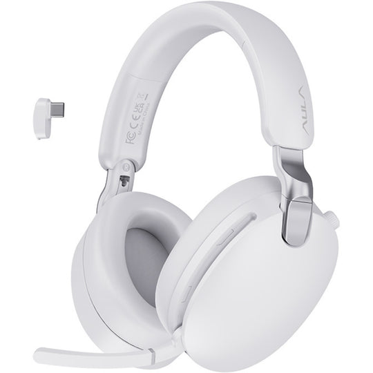 AULA A500 Tri-Mode Wireless & USB Wired Gaming Headset White