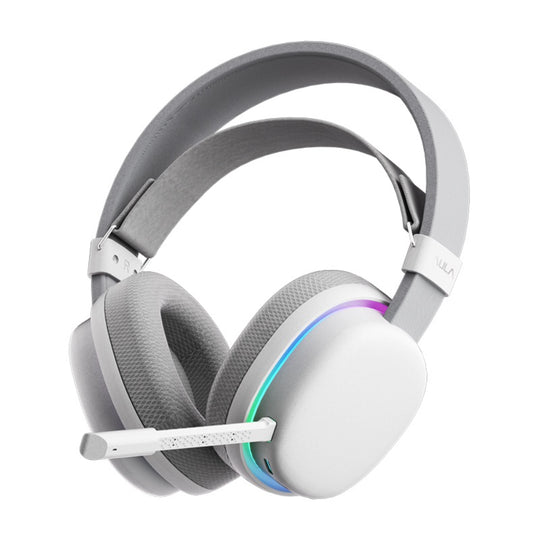 AULA G7 Wireless Gaming Headset, Dual BT 5.3 – 2.4GHz, 7.1 Surround Sound, 80+ Hour Battery, RGB, Noise-Canceling Mic Wing White