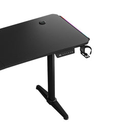 Anda Seat Terminator Electric Adjustable Carbon Fiber Texture RGB Gaming Desk Black