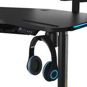 Anda Seat Shadow Warrior Electric Adjustable Carbon Fiber Texture RGB Gaming Desk-Black