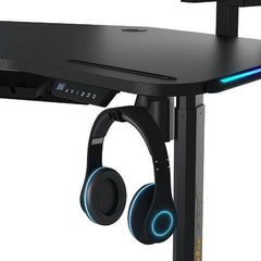Anda Seat Shadow Warrior Electric Adjustable Carbon Fiber Texture RGB Gaming Desk-Black