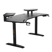 Anda Seat Shadow Warrior Electric Adjustable Carbon Fiber Texture RGB Gaming Desk-Black