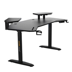 Anda Seat Shadow Warrior Electric Adjustable Carbon Fiber Texture RGB Gaming Desk-Black