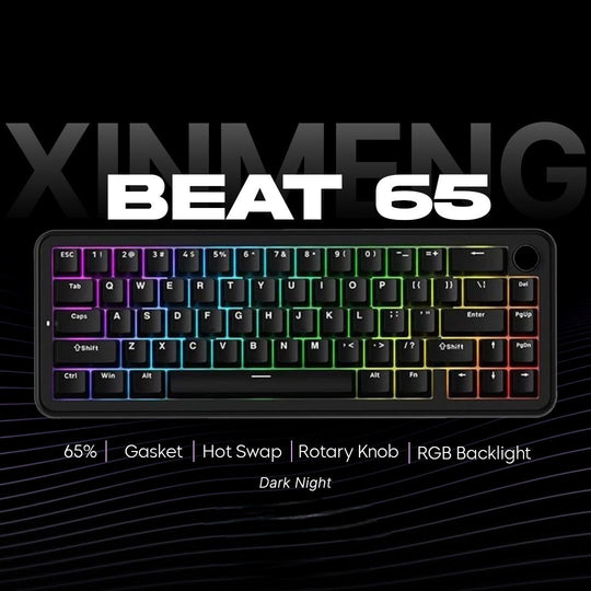 Xinmeng Beat65 Rapid Trigger RGB Gaming Keyboard, Adjustable Actuation Hall Effect Magnetic Switch