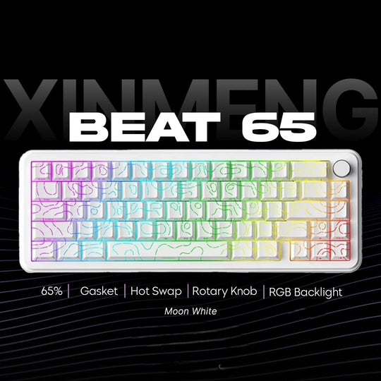 Xinmeng Beat65 3.0 Rapid Trigger RGB Gaming Keyboard, Adjustable Actuation Hall Effect Magnetic Switch