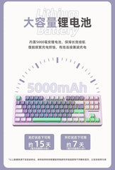 XINMENG M87 Pro V2 Tri-Mode Gasket Mechanical Keyboard – White Blue – Emerald Blue