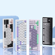 XINMENG M87 Pro V2 Tri-Mode Gasket Mechanical Keyboard – White Blue – Emerald Blue
