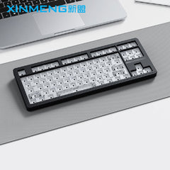 XINMENG M87 Pro V2 Tri-Mode Gasket Mechanical Keyboard – White Blue – Emerald Blue