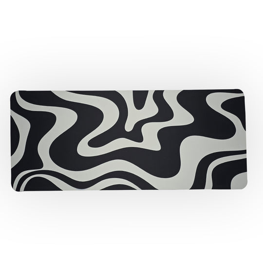 Abstract Mousepad-XXL | 800x300mm Extended Desk Mat |Typographic Mousepad-B&W