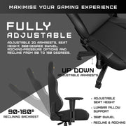Anda Seat Phantom 3 XL Leather Gaming Chair - Stormy Black