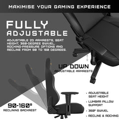 Anda Seat Phantom 3 XL Leather Gaming Chair - Stormy Black