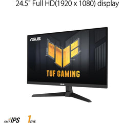 Asus Tuf Gaming VG259Q3A 25” 1080p Gaming Monitor – FHD, 180Hz, 1ms, Fast IPS, Extreme Low Motion Blur, FreeSync, Variable Overdrive, Speakers, 99% sRGB, Shadow Boost