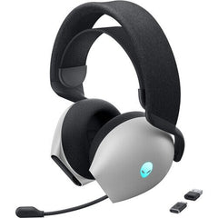 Alienware AW720H Wireless Headset (Open Box) – Dual-Mode, Dolby Atmos, 2.4GHz & 3.5mm, Lunar Light