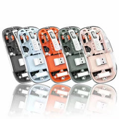 Logitech Transparent Wireless Mouse – Dual Connectivity (Bluetooth & Dongle), Rechargeable, Multicolor