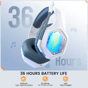 EKSA® E1000 WT True 2.4 GHz Wireless Gaming Headset with ENC