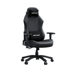 Anda Seat Luna Large Gaming Chair – Ergonomic Recliner, PVC Leather, Lumbar & Neck Support, Black