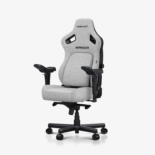 AndaSeat Kaiser 4XL  Series Premium Gaming Chair – Black/Gray/White (Leather/Fabric)