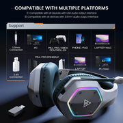 EKSA® E1000 WT True 2.4 GHz Wireless Gaming Headset with ENC